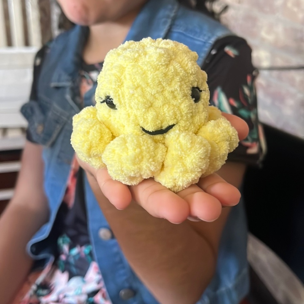 Adorable Yellow Chubby octopus